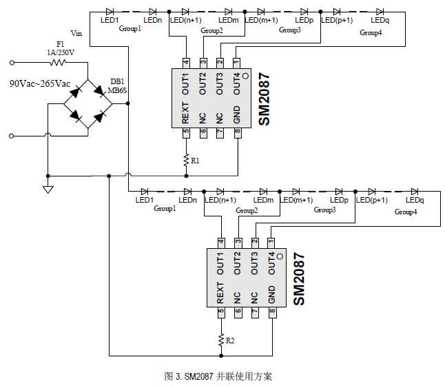 SM2087高功率因數(shù)線性_LED恒流驅(qū)動(dòng)芯片