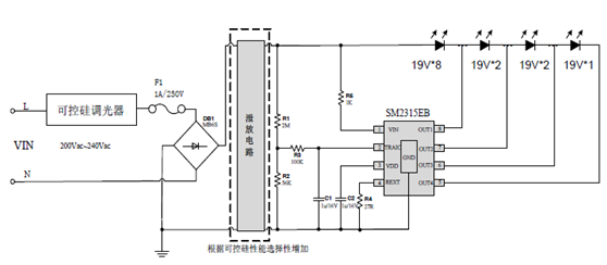 SM2315EB_led調(diào)光控制器芯片_高壓線線恒流IC