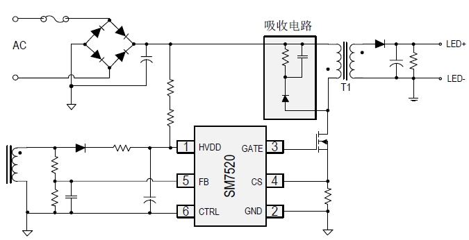 SM7520_LED驅(qū)動(dòng)芯片_隔離恒流驅(qū)動(dòng)芯片