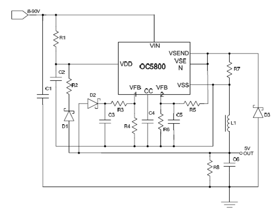 OC5800 _DC-DC降壓(恒壓)恒流芯片