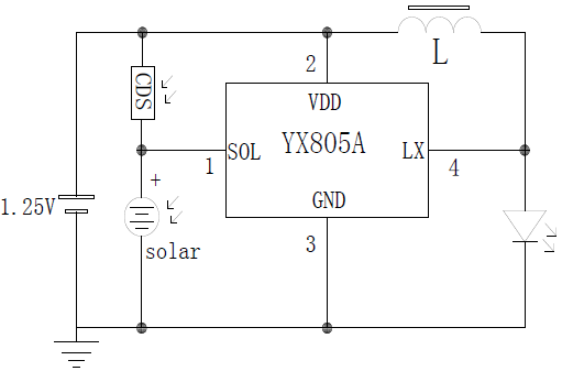 YX805A 草坪燈光敏電阻控制使能